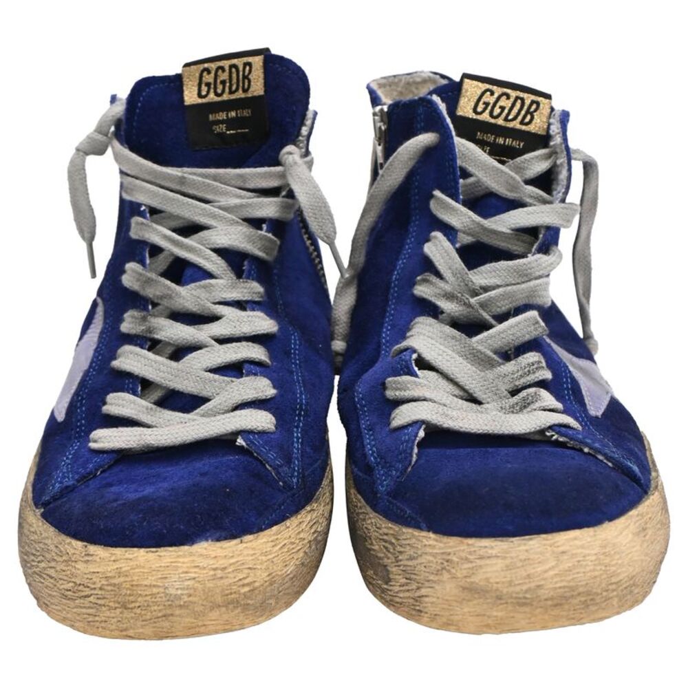 Golden Goose Francy High-Top Sneakers in Blue Suede - Picture 3 of 9